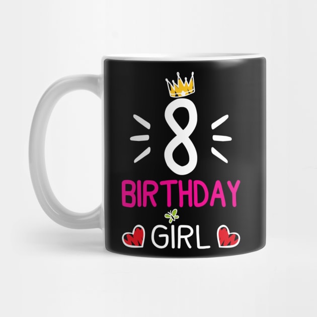 Kids 8th Birthday Girl Crown Princess by printedartings